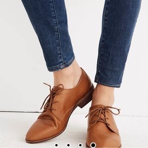 MADEWELL Frances Oxfords in Brown Leather Size 8